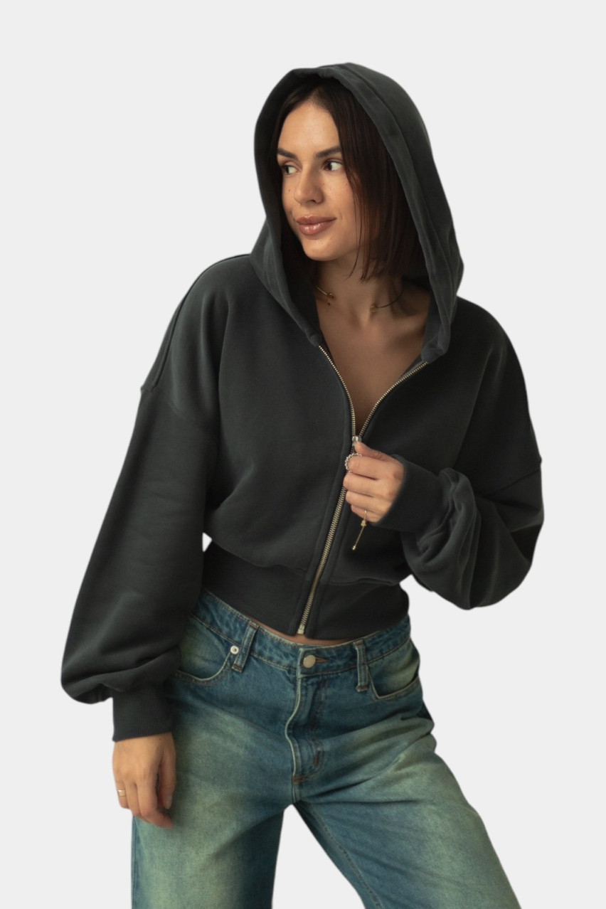 Графітове худі Cropped FW2024-25 BLAZH'